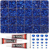 Worthofbest rhinestones bleus royaux 31000 pièces pour embellir vêtements et accessoires