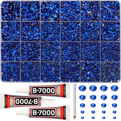 Worthofbest rhinestones bleus royaux 31000 pièces pour embellir vêtements et accessoires