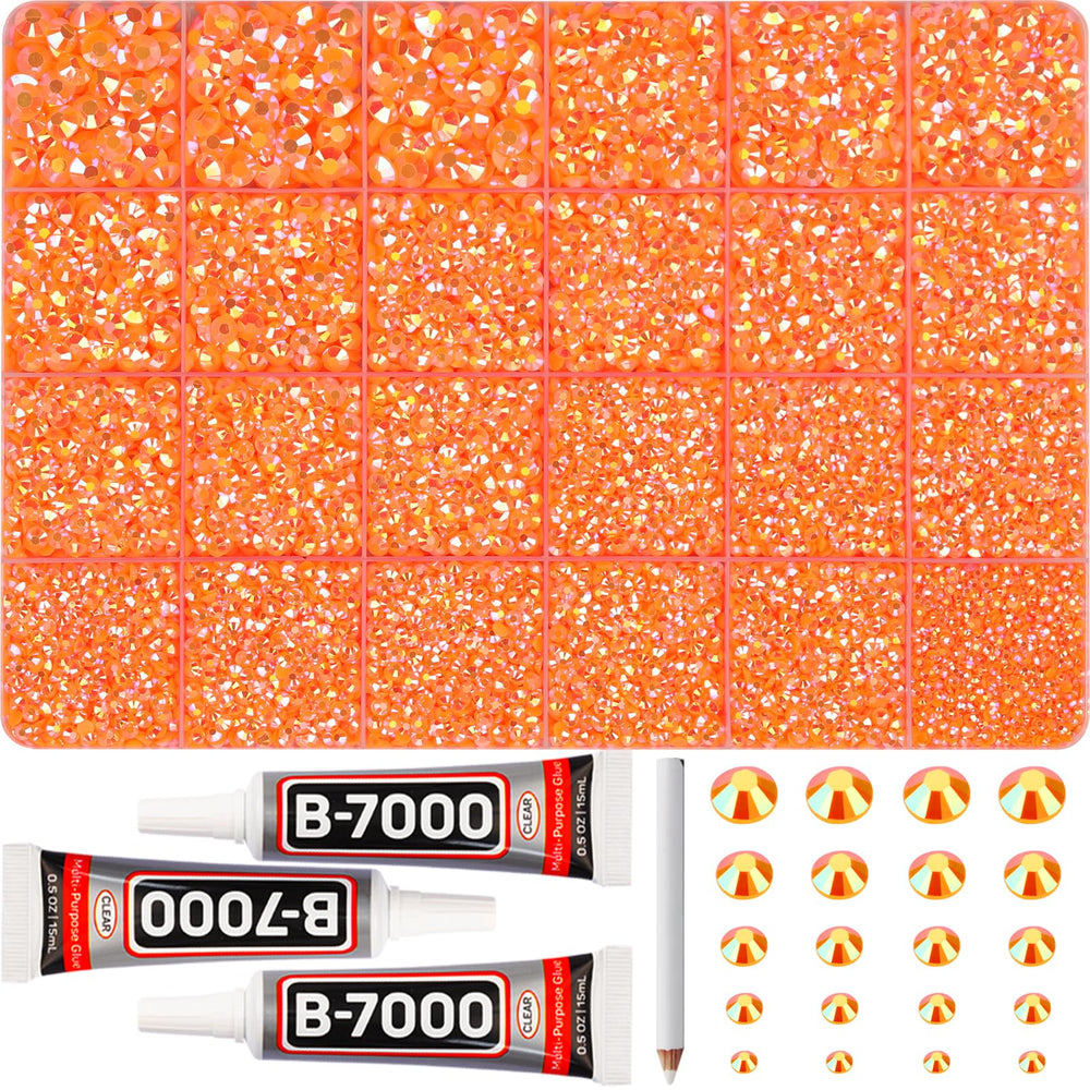 Worthofbest strass orange dos plat 2mm, parfait pour petits détails brillants.