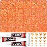 Worthofbest strass orange dos plat 2mm, parfait pour petits détails brillants.