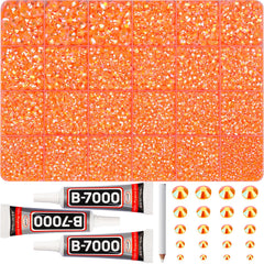 Worthofbest strass orange dos plat 2mm, parfait pour petits détails brillants.