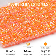 Worthofbest strass orange dos plat 4mm, scintillant sur vêtements et décorations.