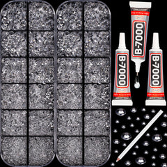 Worthofbest strass transparents 2mm — éclat clair pour embellir vêtements et accessoires.