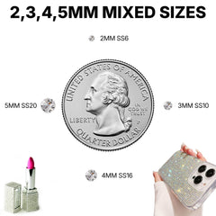 Worthofbest strass transparents 5mm — diamant scintillant pour bijoux.