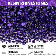 Worthofbest strass violet à dos plat idéal pour personnaliser chaussures et sacs.