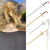 WOVOWOVO epee-cheveux baguette-tassel fixant le chignon avec élégance.