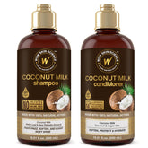 Shampoing lait de coco Wow Skin Science en bouteille, hydratation en profondeur.