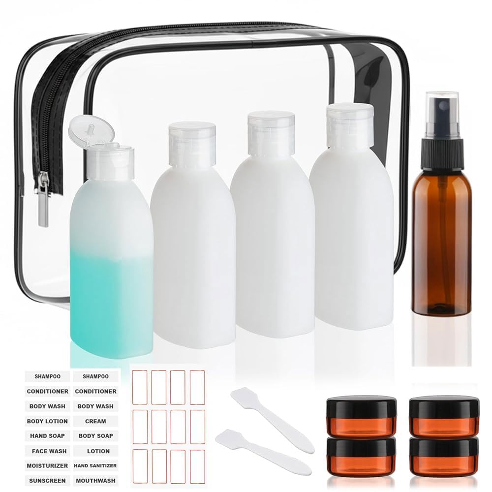 Wowang ensemble bouteilles voyage pour organiser vos produits de toilette
