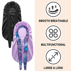 Protection anti-friction nocturne offerte par WOZUTUNT pour cheveux lisses.
