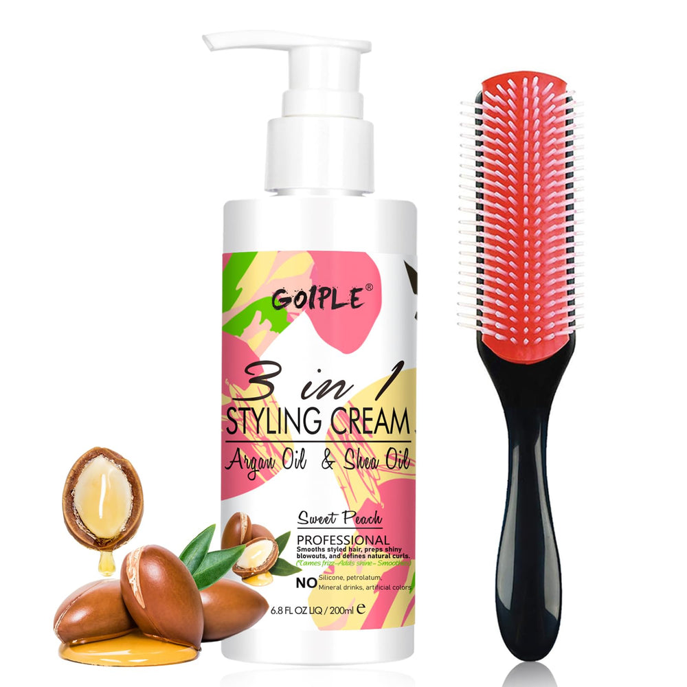 WOZUTUNT Crème coiffage 3-en-1 anti-frisottis contrôle les frisottis pour cheveux nets