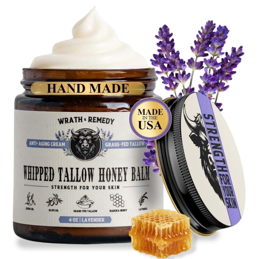 Wrath & Remedy crème-visage tallow lavande: hydratation douce pour peau sèche et sensible