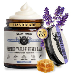 Wrath & Remedy crème-visage tallow lavande: hydratation douce pour peau sèche et sensible