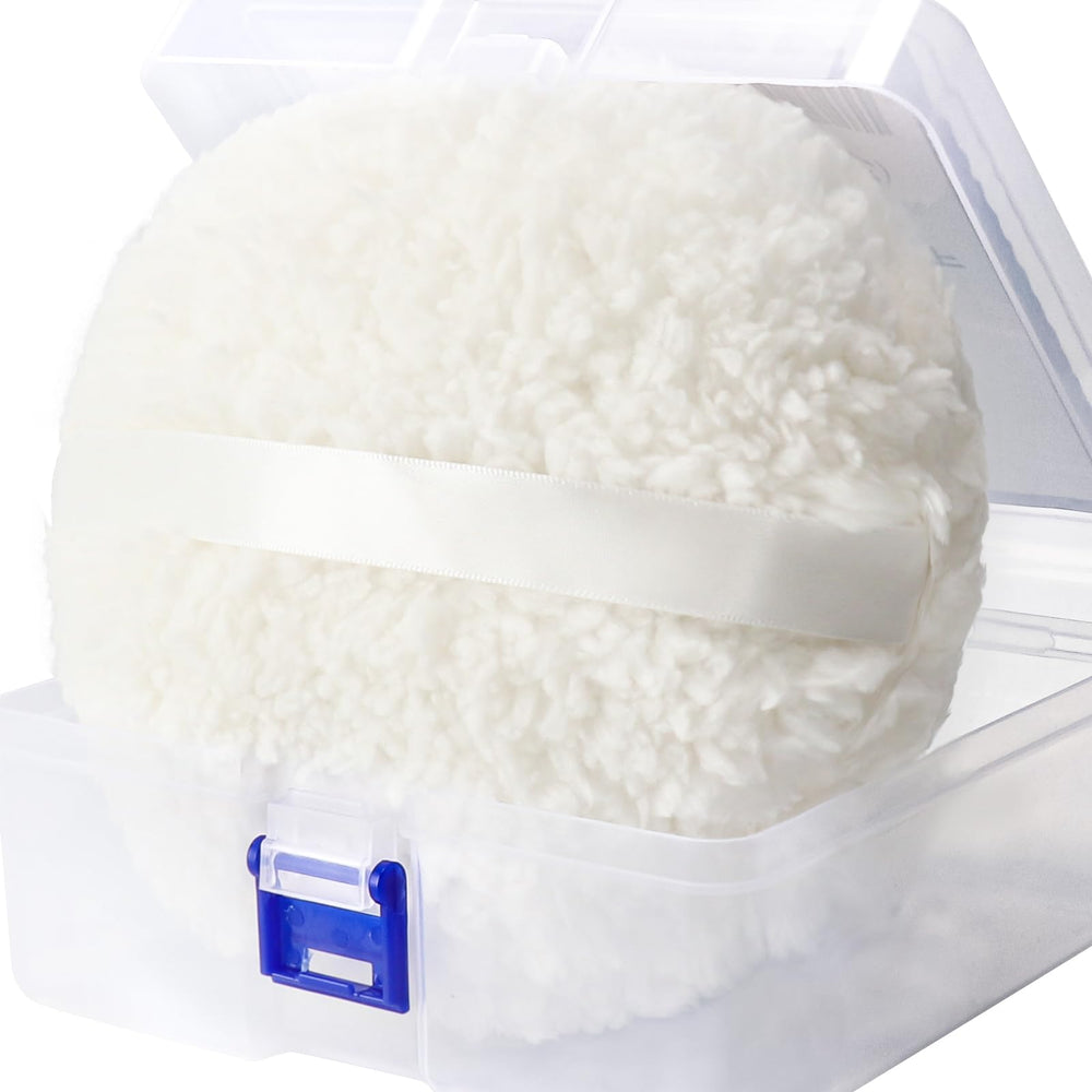 WSYUB puff poudre-corps extra-large 6 pouces: application rapide et uniforme.