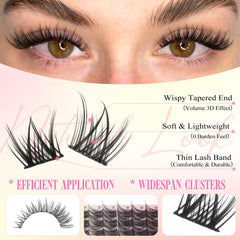 Clusters cils de longueurs 8 à 16 mm pour variations de style.