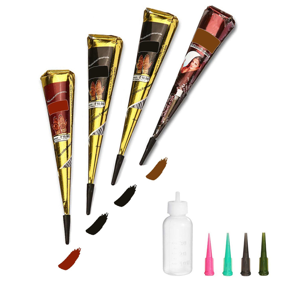 Le kit tatouage temporaire WUMAWU avec cône de pâte pour un look éphémère durable.