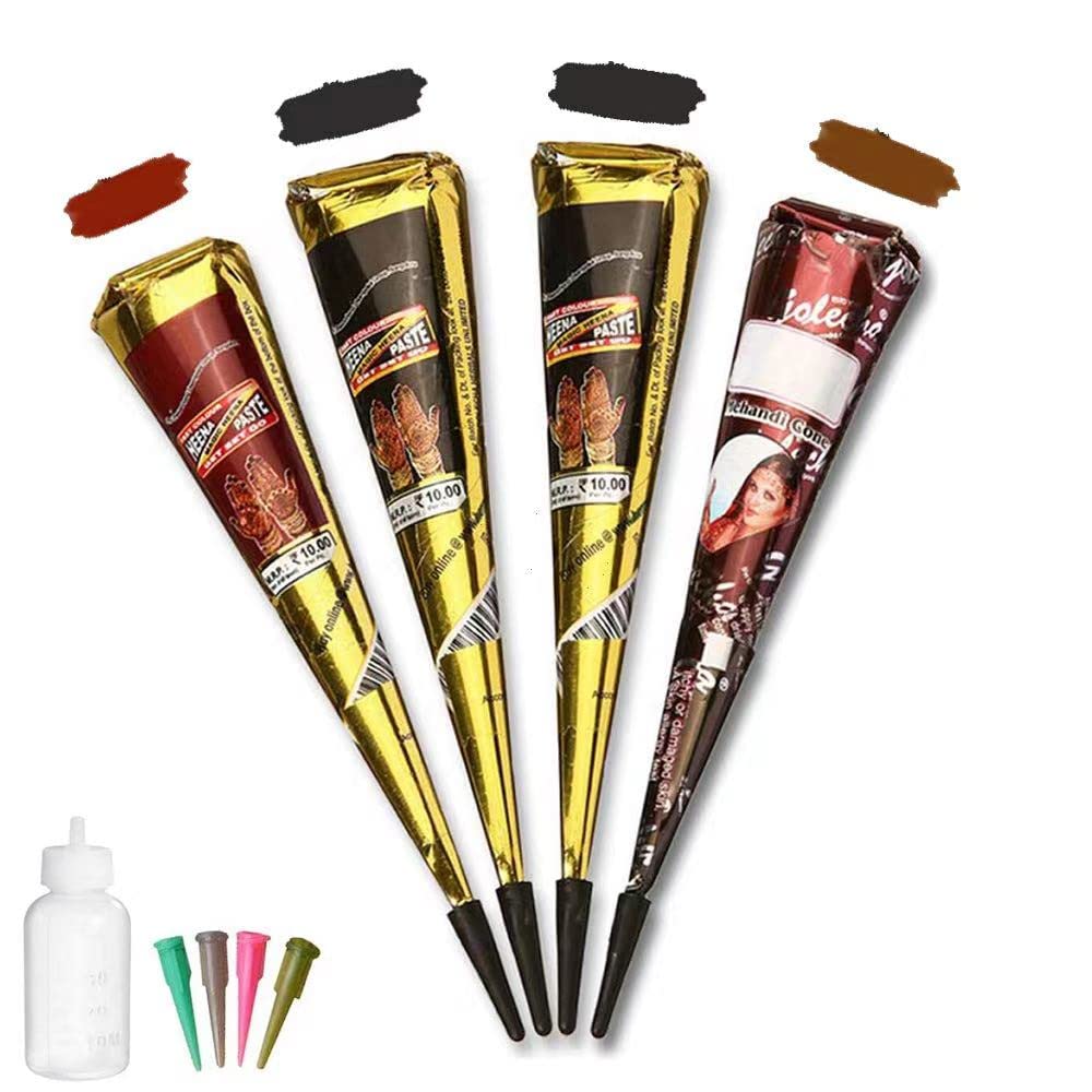 Kit wumawu tatouage temporaire avec cônes noirs, facile à appliquer.