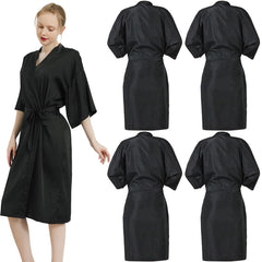 Cape salon imperméable WuWEOT noire protège les vêtements pendant la coloration.