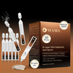 WXMX Sérum Hyaluronique Ultra — bouteille élégante prête pour hydratation durable.