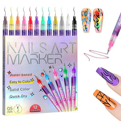 XBLZL stylo art ongles 12 couleurs pour des designs variés à la maison.