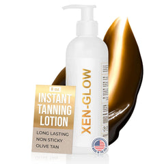 XEN-GLOW - Bouteille autobronzante visage et corps pour une couleur olive naturelle.