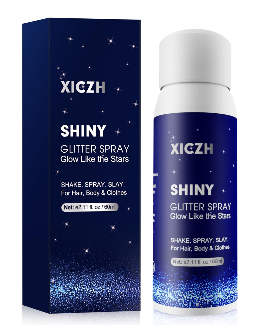 XICZH Spray Paillettes Cheveux, brillance scintillante et durable.