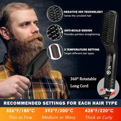 Xikezan lisseur barbe - reglages temperature pour tous types de barbes