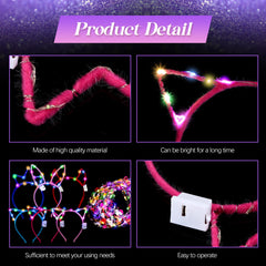 Xinnun serre-tête diadèmes lumineux accessoire chic pour bal et fêtes.
