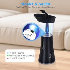 XITEEN Nettoyeur d'oreilles, réservoir d'eau inférieur visible pour suivre le flux.