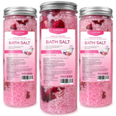 Xiweioo kit sels bain trio rose lavande, expérience spa à domicile.