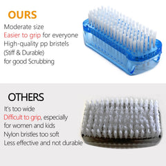 Brosse Xjinmin double face bleu, déloge les saletés sous les ongles.