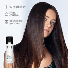XMONDO main appliquant l huile sur cheveux pour nourrir et lisser