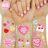 Tatouages xo Fetti Saint-Valentin en rose foil, décor festif rapide pour soirée