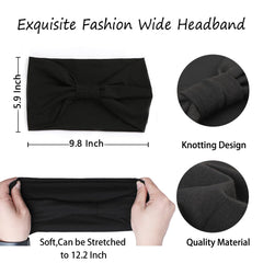 XTREND bandeau bohème noir grand, élégant et confortable