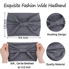 XTREND bandeau large gris foncé, fixation sûre pour cheveux épais et sport.