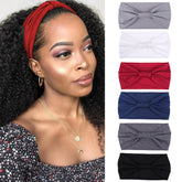 XTREND bandeau large noir, anti-dérapant et confortable pour sport et quotidien.