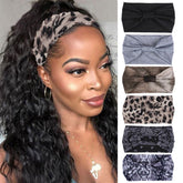 Bandeau XTREND boho noir imprimé 1, absorbant et antidérapant pour sport.