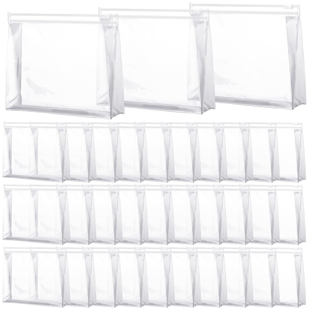 Pochettes maquillage transparent Xuniea, 50 pièces, visibilité rapide des articles de toilette.