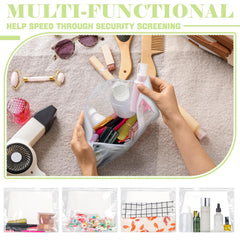 Sac de rangement transparent Xuniea, polyvalent pour maillots et articles de toilette.