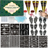 XWGLFT planches de pochoirs tatouage temporaire avec motifs variés