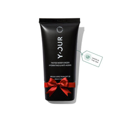 Y’OUR Hydratant Teinté Bouteille: fini lumineux et protection SPF 30 pour une peau uniforme.
