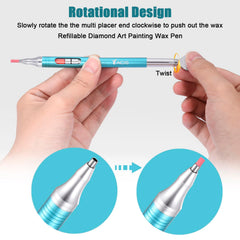 Yacig Stylo Diamant Art double-face avec embout rond.