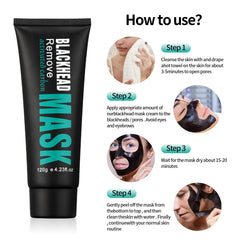 Application du masque charbon YAFUSIPE sur le visage