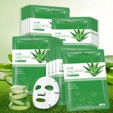 Masque visage YAFUSIPE feuille d’aloé véra pour hydration en profondeur.