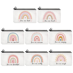 Trousse Yahenda arc-en-ciel 16 pièces, idéale pour voyager et organiser le maquillage.