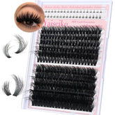 Yaiseiko groupes cils fluffy 14-25mm avec cils inférieurs pour un effet volumueux