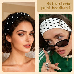 Bandeau YALLNASL pois pour yoga et soins capillaires, look chic en mouvement