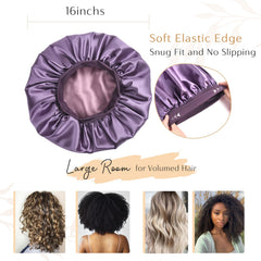 Bonnet Yanibest satin convient aux boucles naturelles et cheveux frisés.