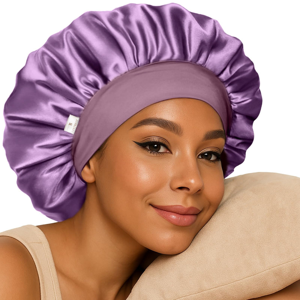 Bonnet Yanibest satin double couche pour dormir, confort maximal.