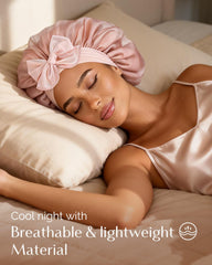 Yanibest bonnet-non-glissant-lien rose maintient les cheveux en place.