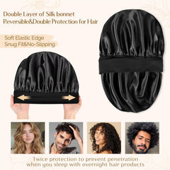 YANIBEST bonnet satin protège les cheveux contre les frisottis et les nœuds pendant la nuit.